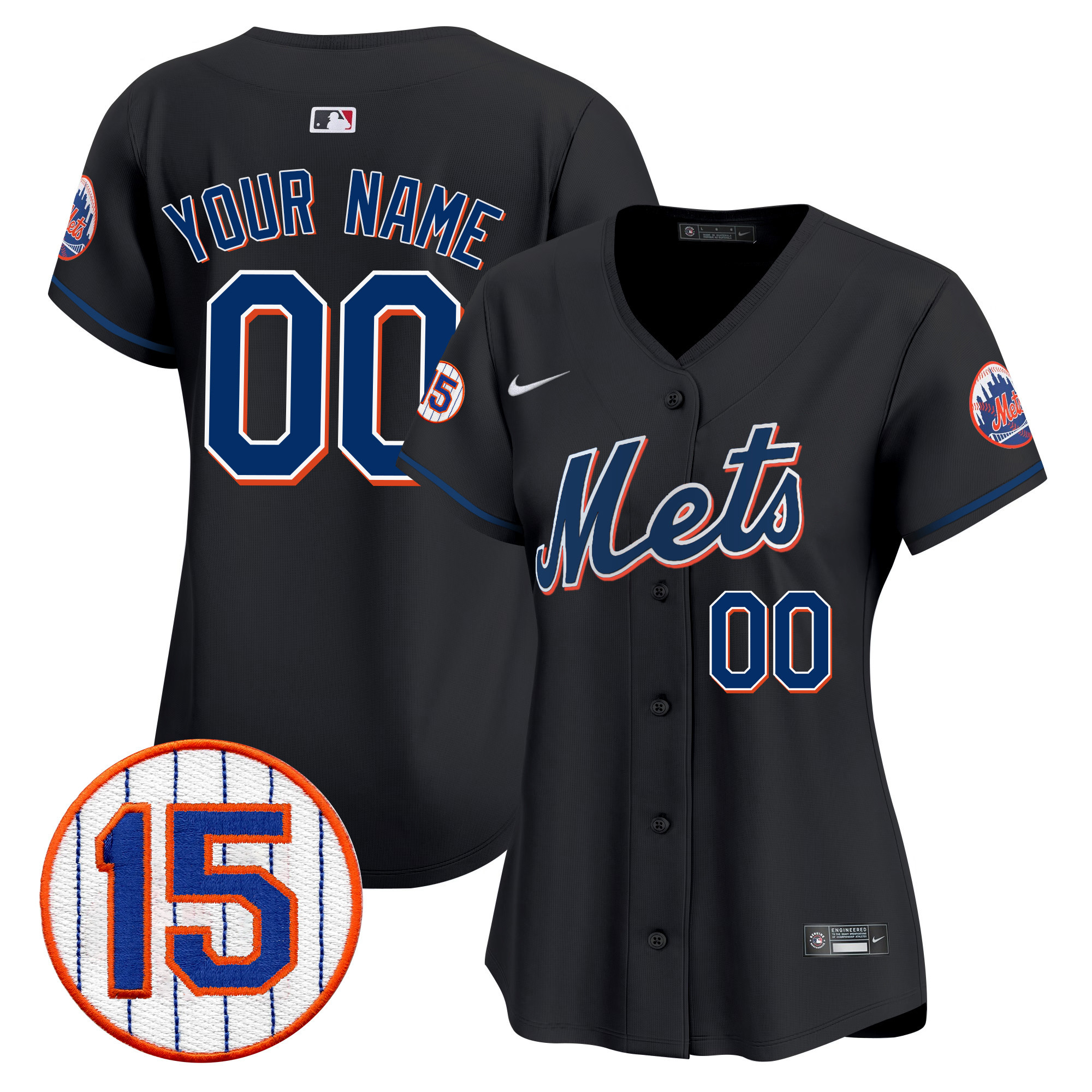 New York Mets Jerry Grote Patch Vapor Premier Limited Custom Black Jersey
