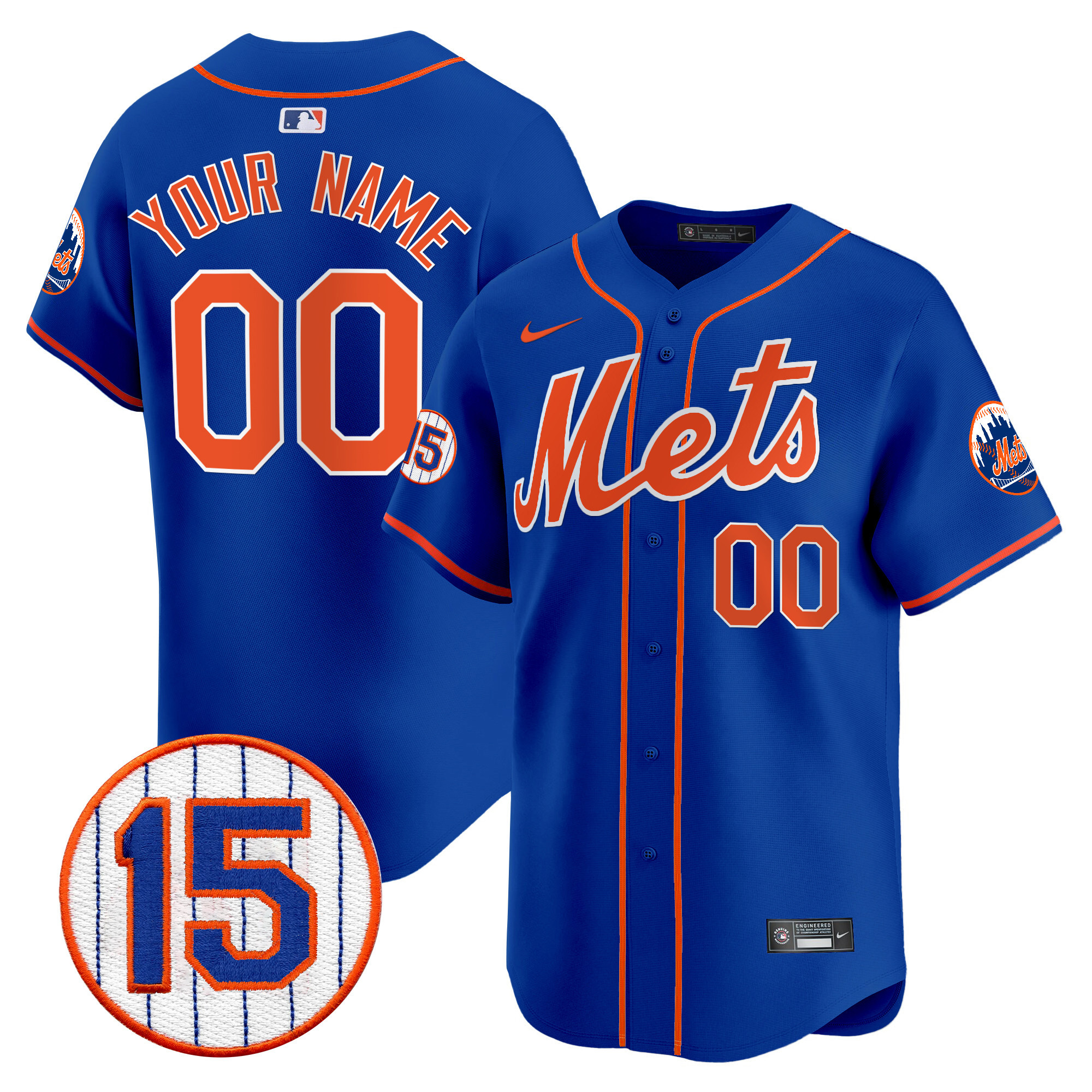 New York Mets Jerry Grote Patch Vapor Premier Limited Custom Royal Jersey