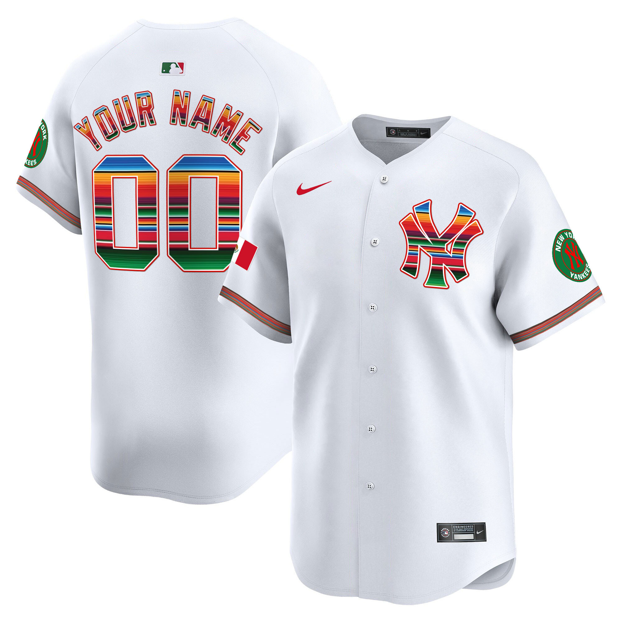 New York Yankees Mexico Vapor Premier Limited Custom White Jersey