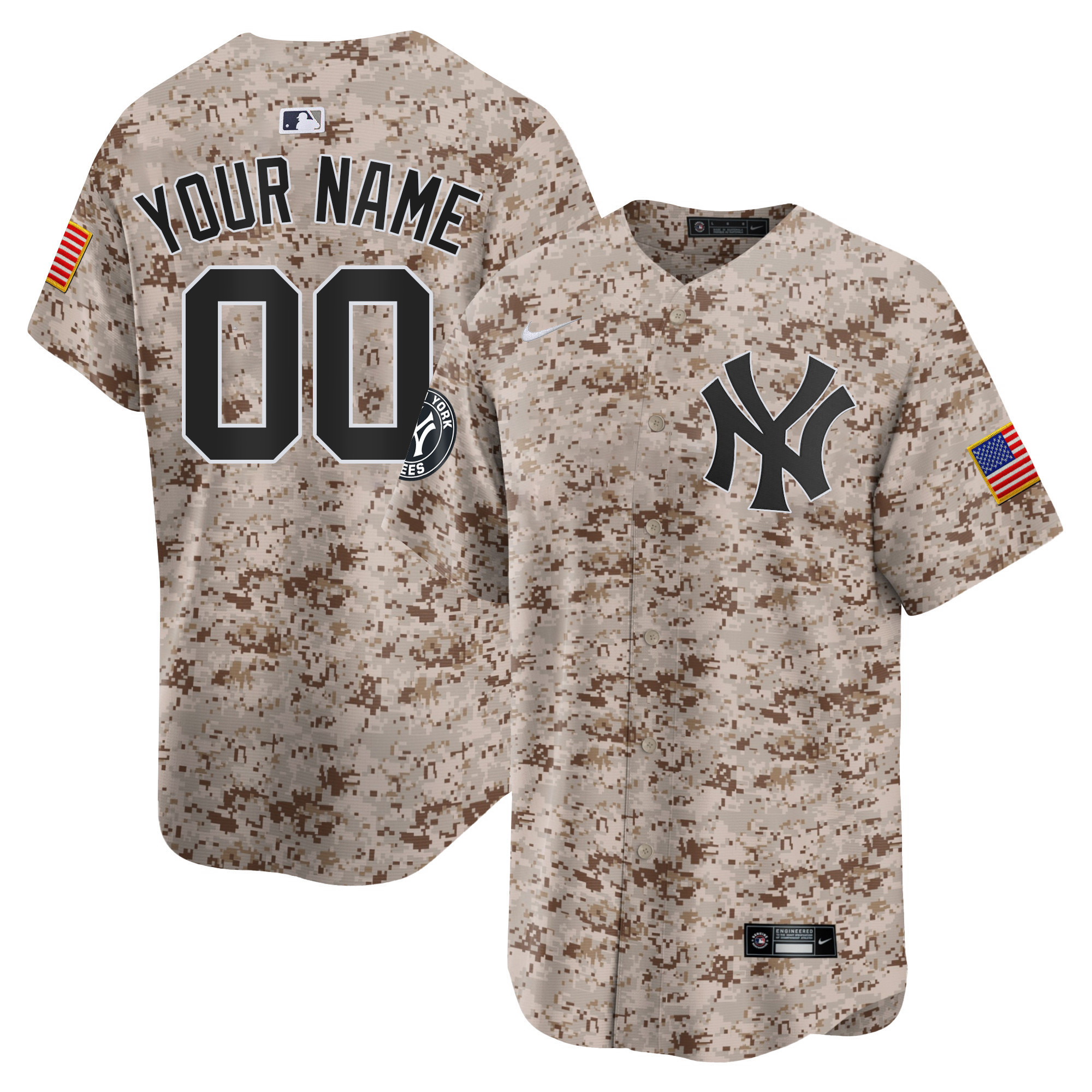 New York Yankees USMC Alternate Vapor Premier Limited Custom Desert Jersey