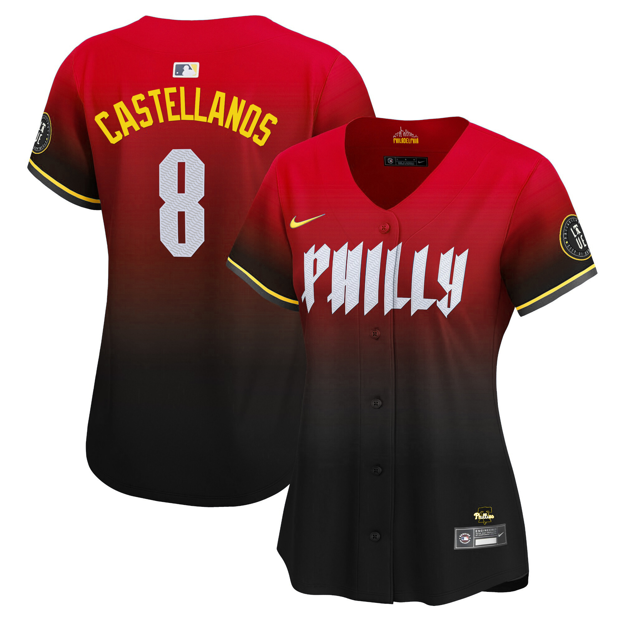 Nick Castellanos Women's Philadelphia Phillies City Connect Vapor Premier Limited Red Jersey