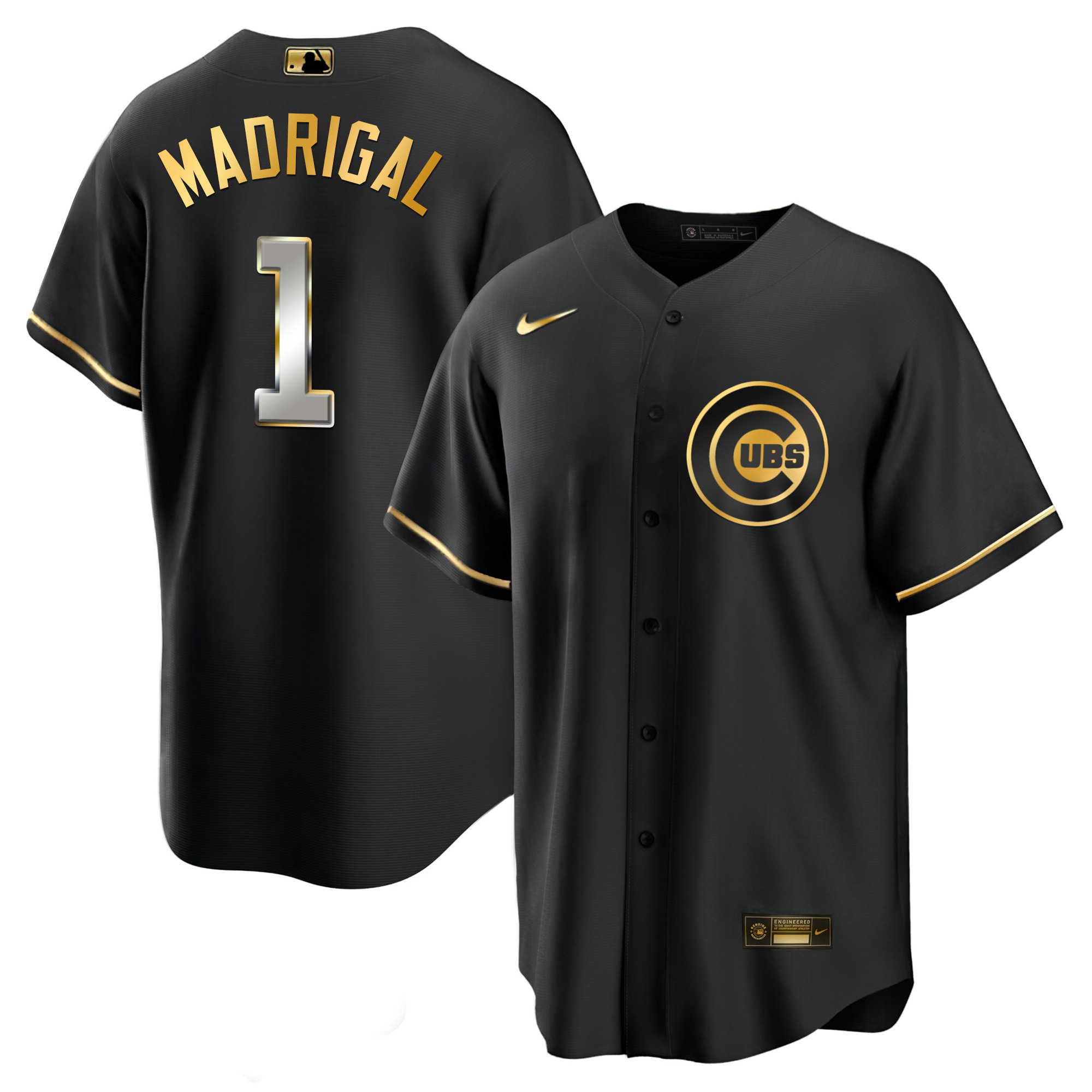 Nick Madrigal Men's Chicago Cubs Black Limited & Gold Cool Black Limited Jersey - All Stitched