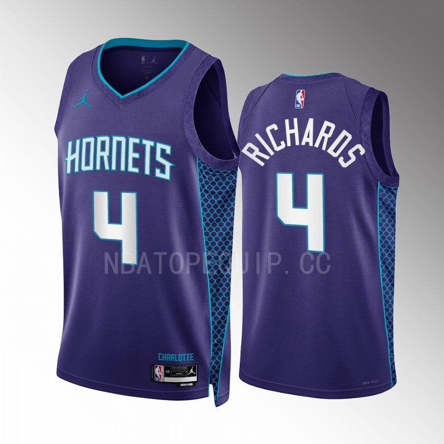 Nick Richards Charlotte Hornets Purple #4 Statement Edition Jersey Swingman