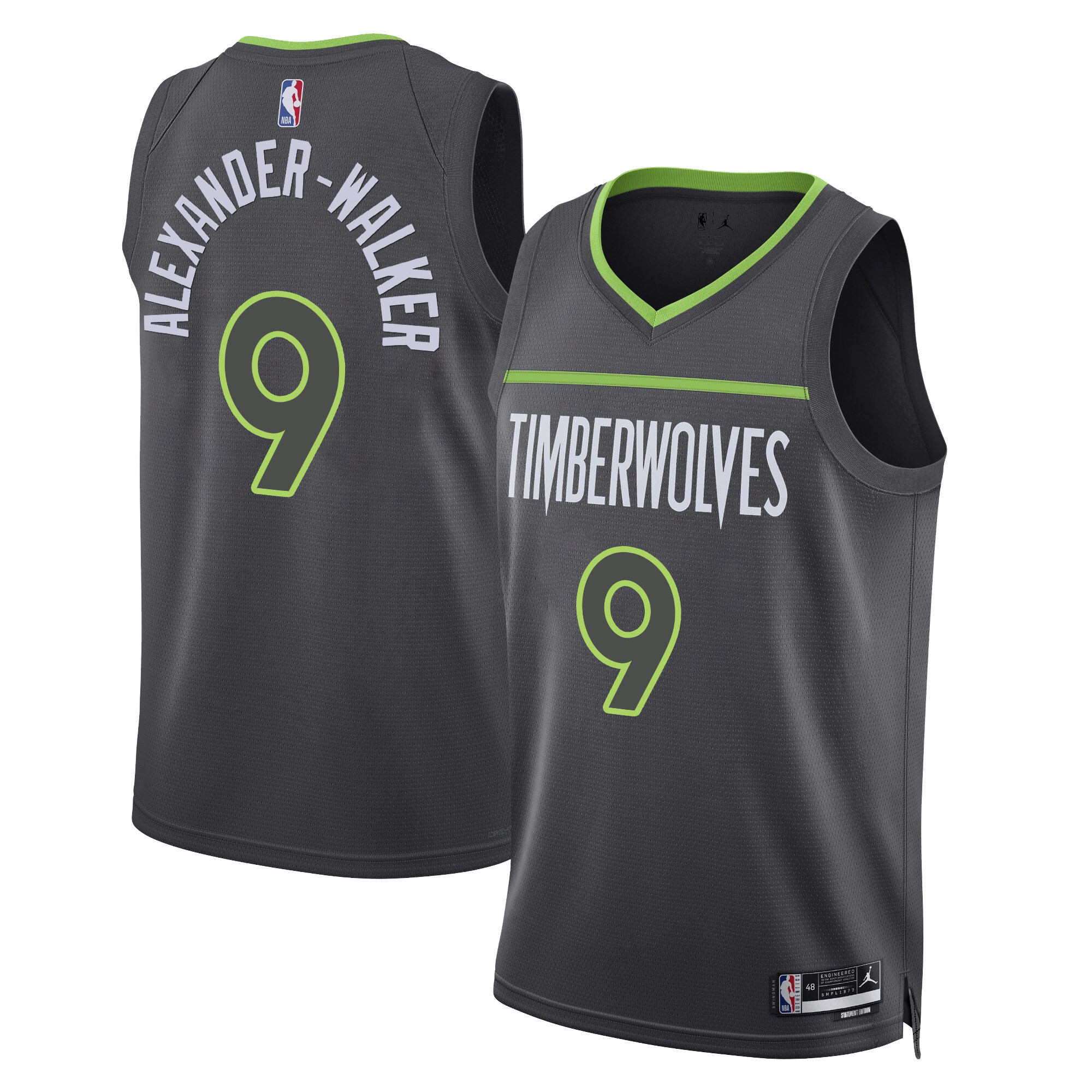 Nickeil Alexander-Walker Men's Minnesota Timberwolves Swingman Statement Jersey - All Stitched