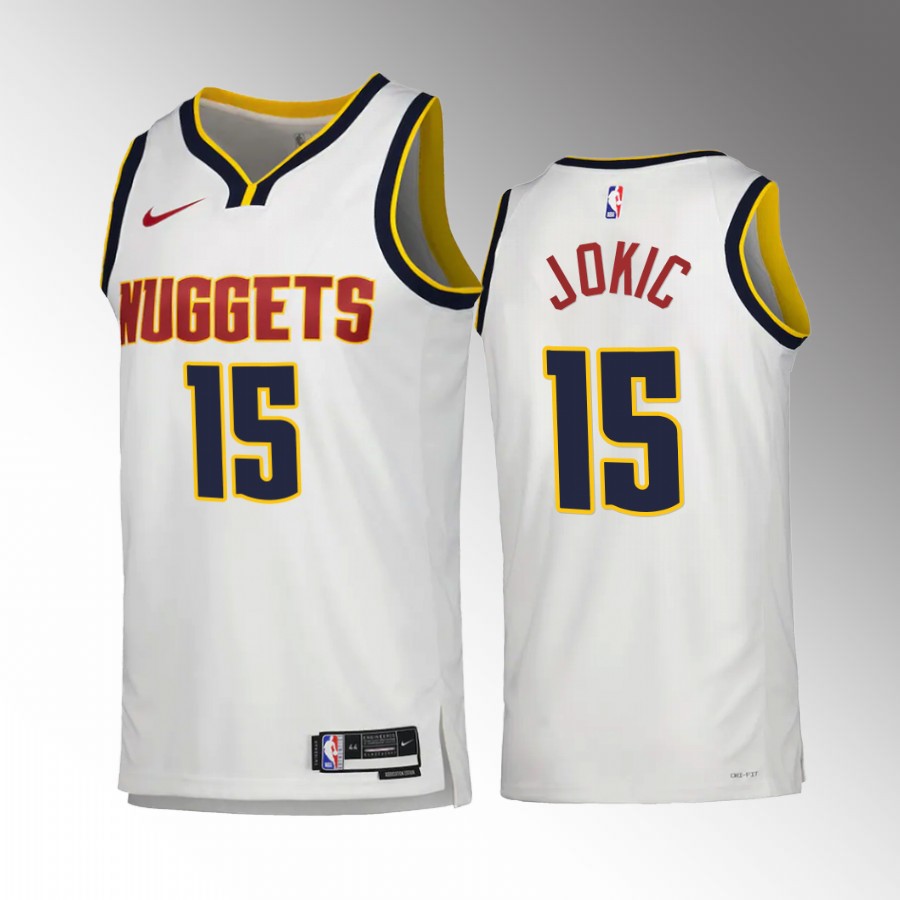 Nikola Jokic Denver Nuggets White #15 Association Edition Jersey Swingman