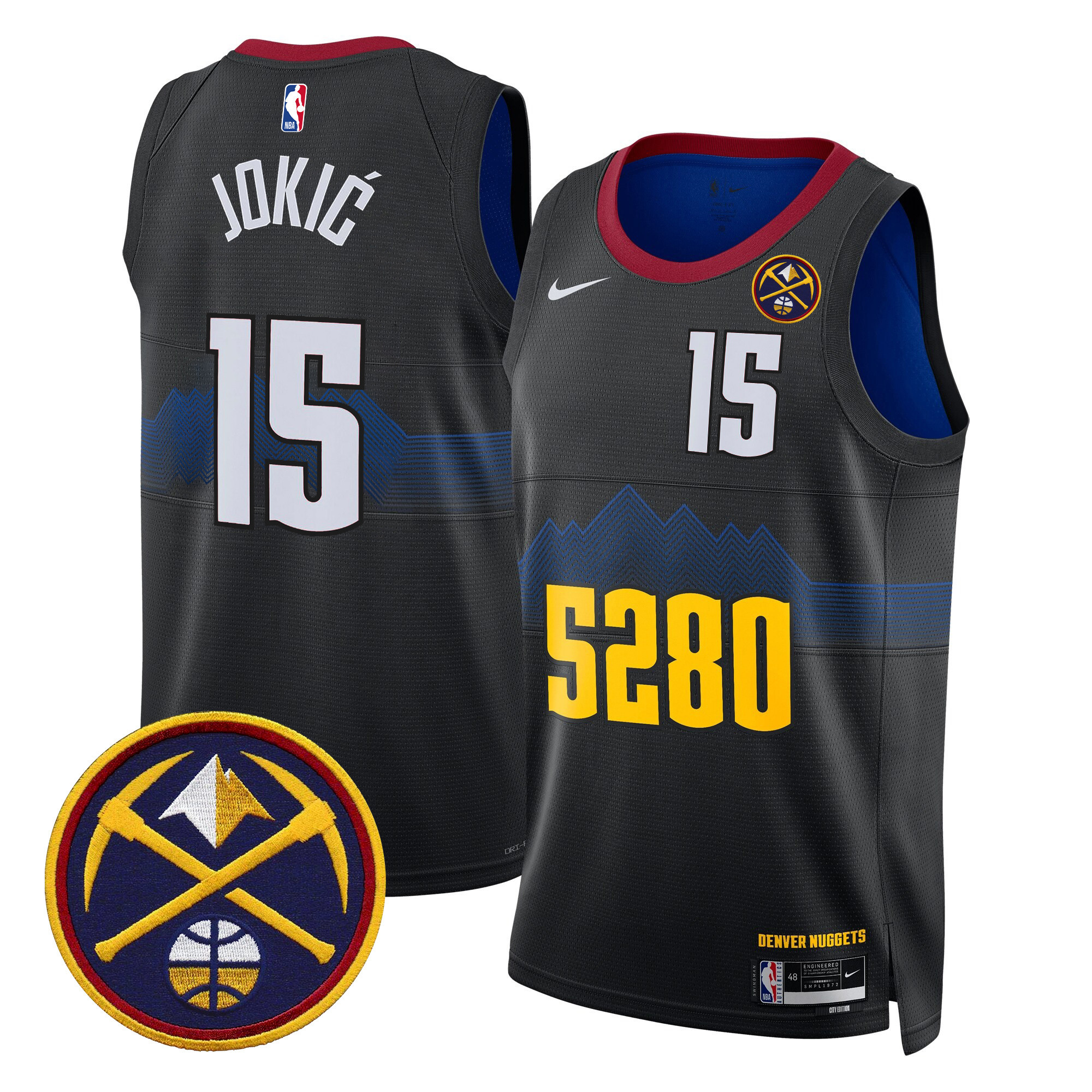 Nikola Jokic Men's Denver Nuggets Swingman 5280 City Jersey - All Stitched