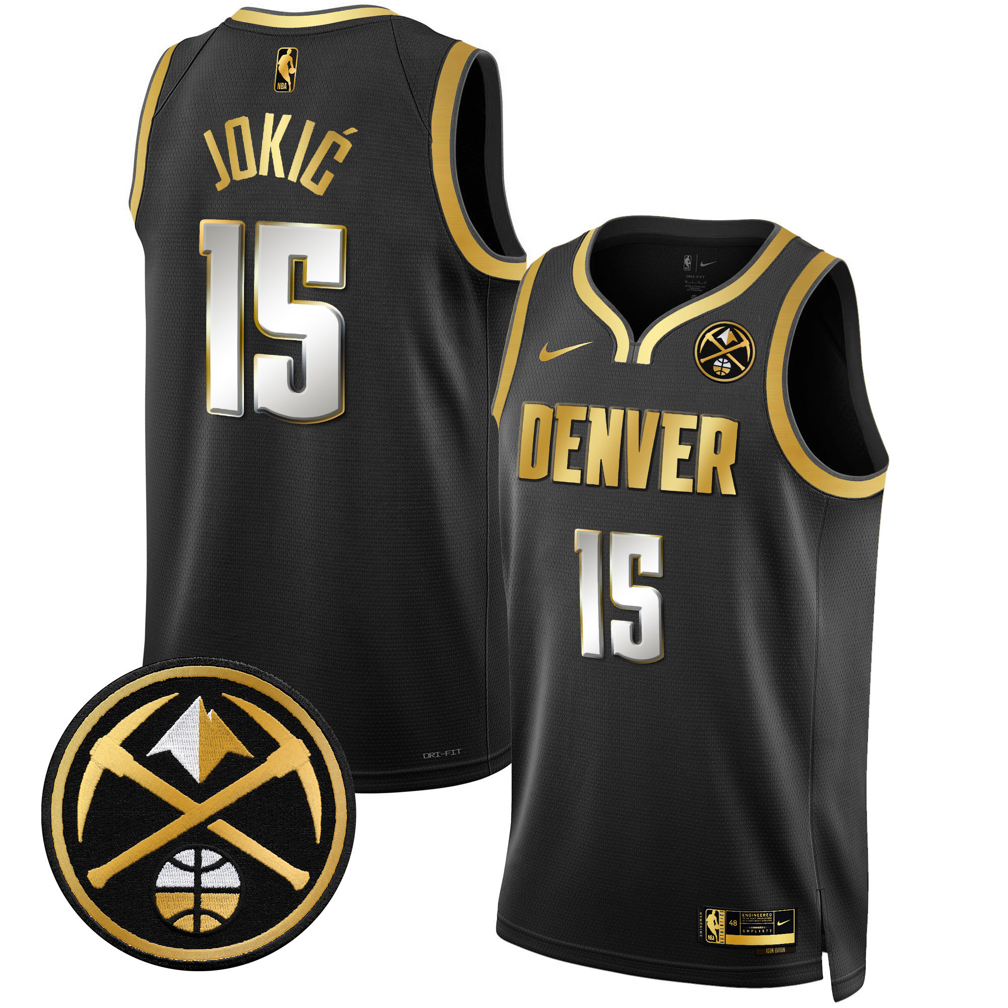 Nikola Jokic Men's Denver Nuggets Swingman Black Limited Jersey - All Stitched