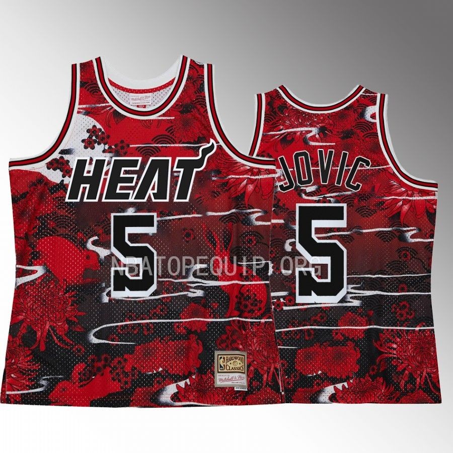 Nikola Jovic Lunar Year of the Rabbit Miami Heat Red Jersey Asian Heritage