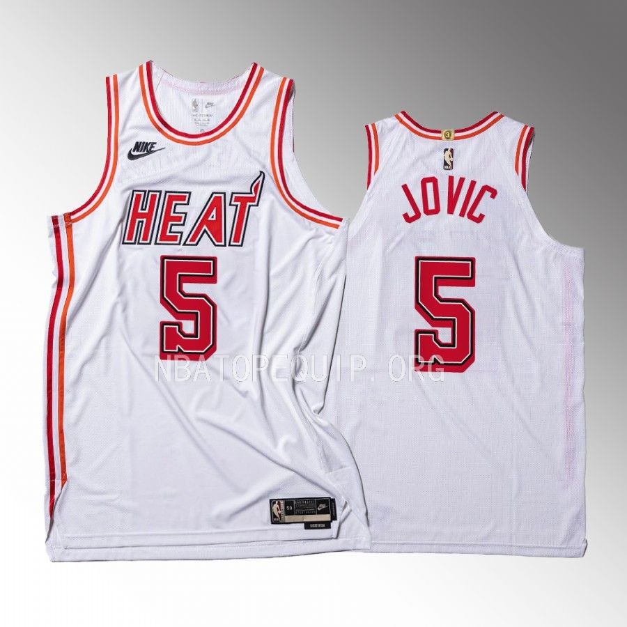 Nikola Jovic Miami Heat 35th Classic Edition #5 Jersey White