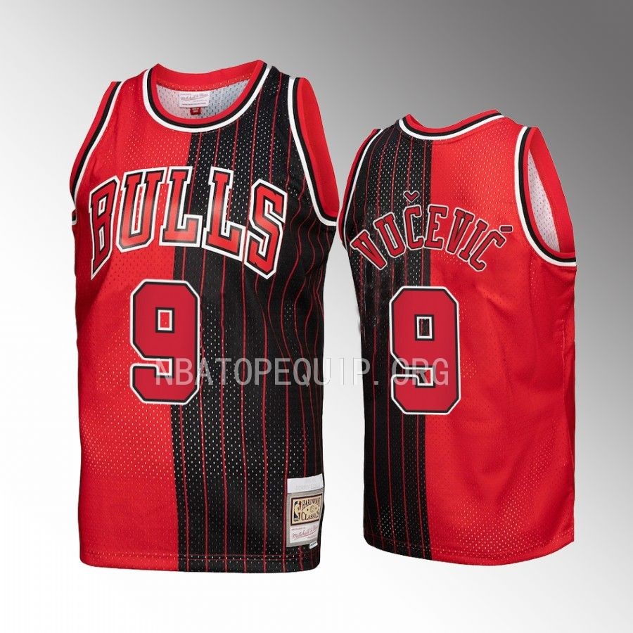 Nikola Vucevic #9 Chicago Bulls Hardwood Classics 1995-96 Red Black Split Swingman Jersey