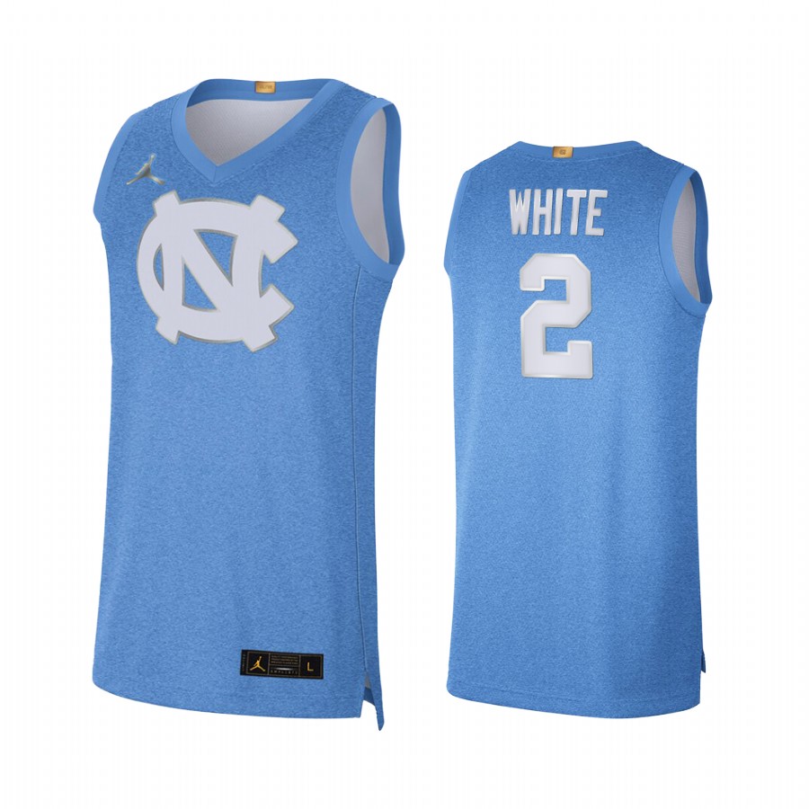 North Carolina Tar Heels Coby White Blue 100th Anniversary Rivalry Limited Jersey Chicago Bulls