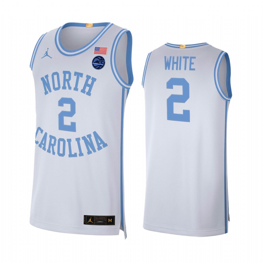 North Carolina Tar Heels Coby White White Retro Limited Jersey Chicago Bulls
