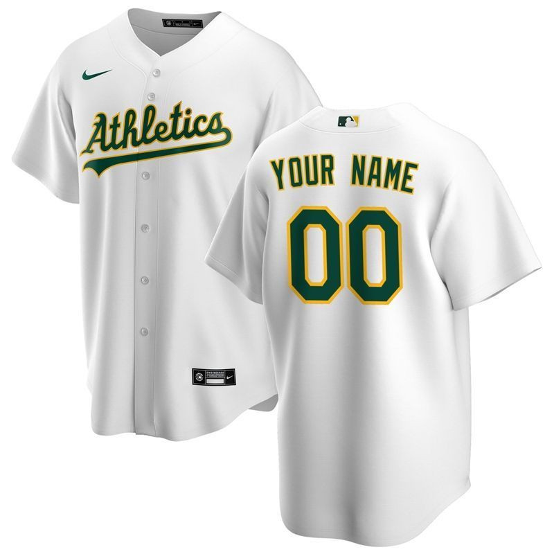 Oakland Athletics Personalized Custom White Custom Jersey
