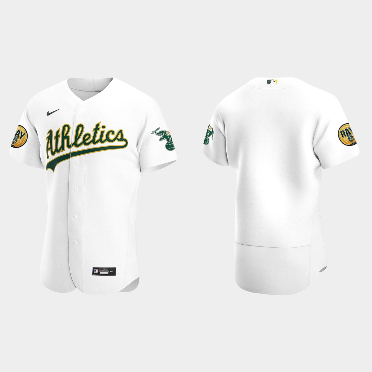 Oakland Athletics Ray Fosse Patch Jersey - White