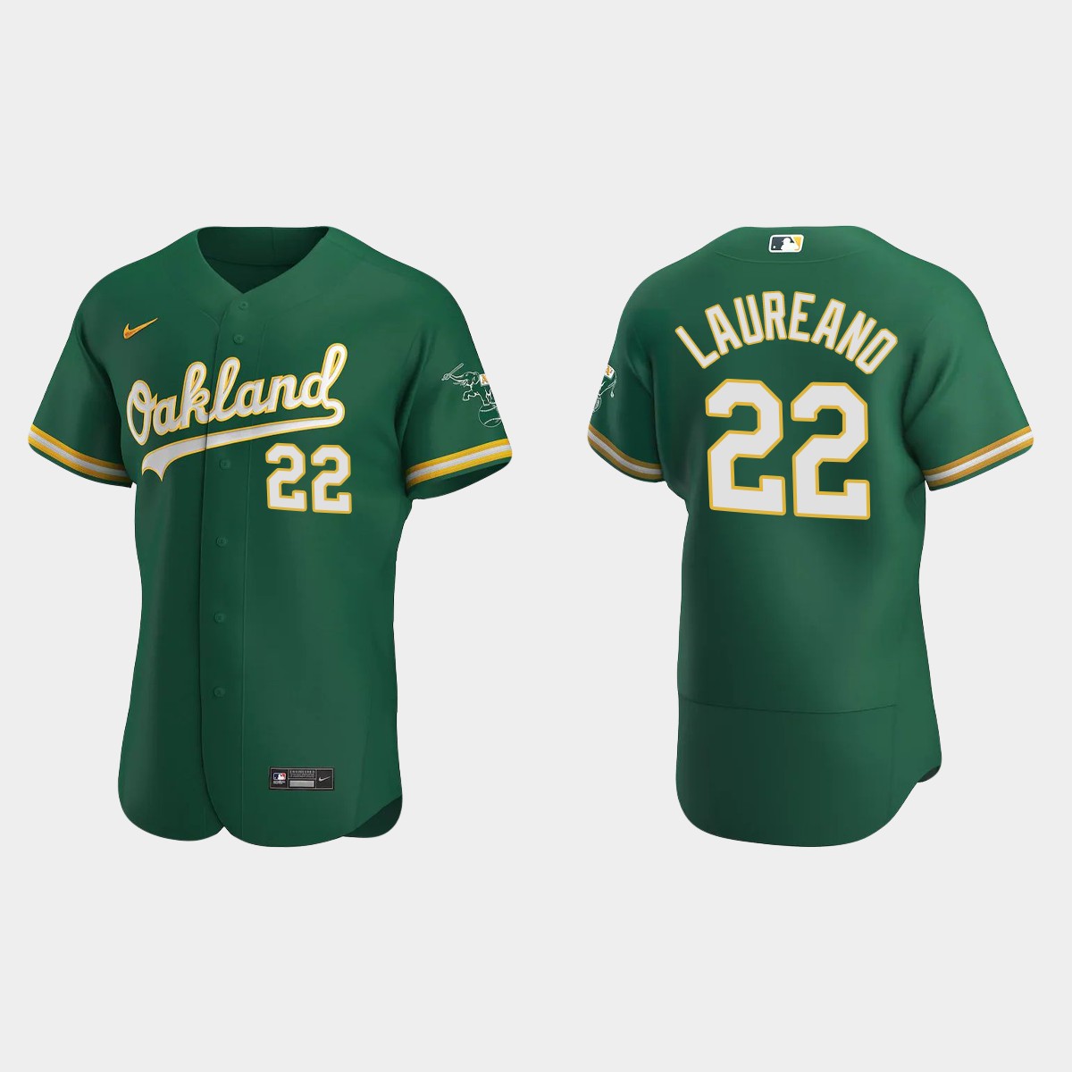 Oakland Athletics #22 Ramon Laureano Alternate Jersey - Kelly Green