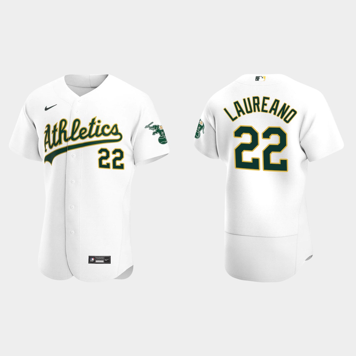 Oakland Athletics #22 Ramon Laureano Home Jersey - White
