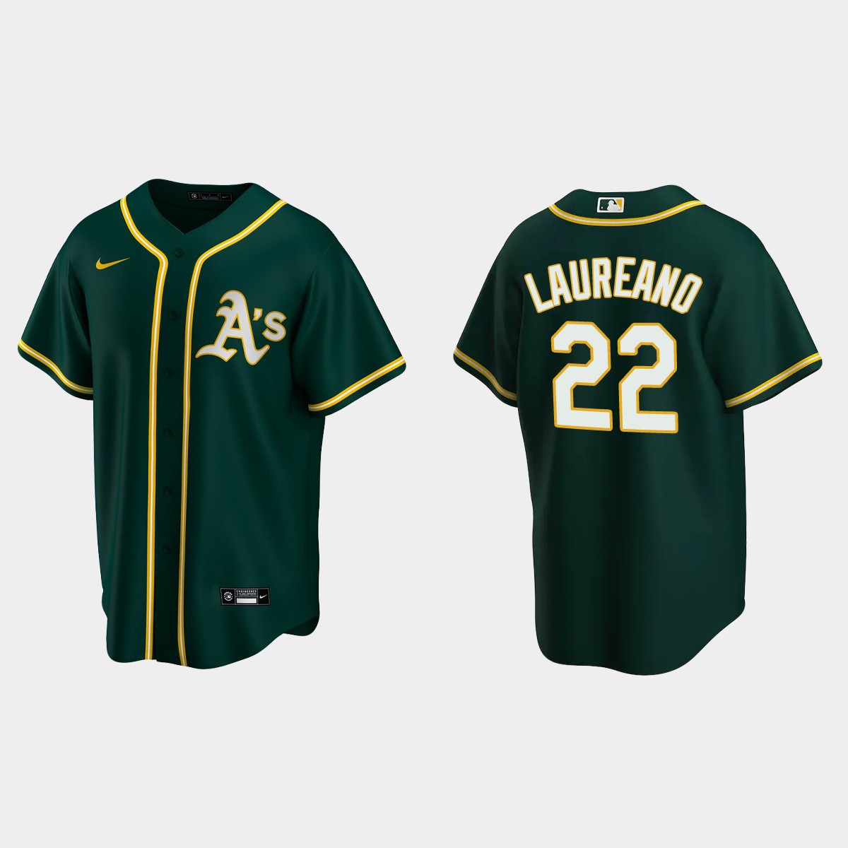 Oakland Athletics #22 Ramon Laureano Green Alternate Jersey