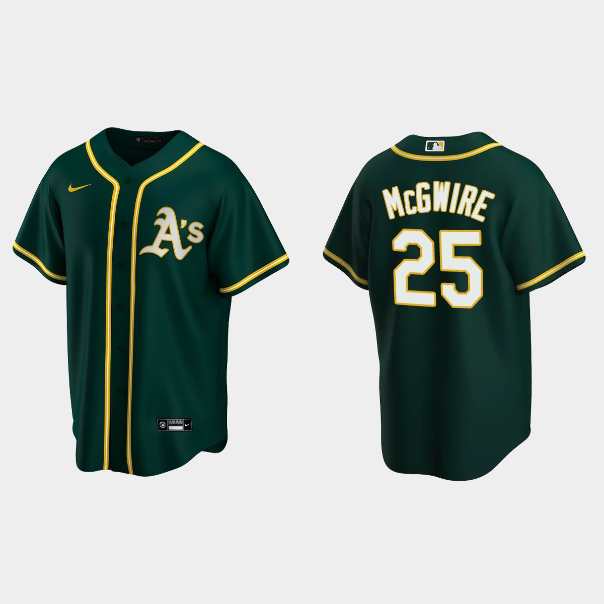 Oakland Athletics #25 Mark McGwire Green Alternate Jersey