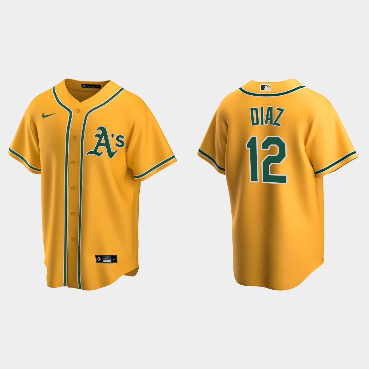 Oakland Athletics Aledmys Diaz Alternate Jersey - Gold