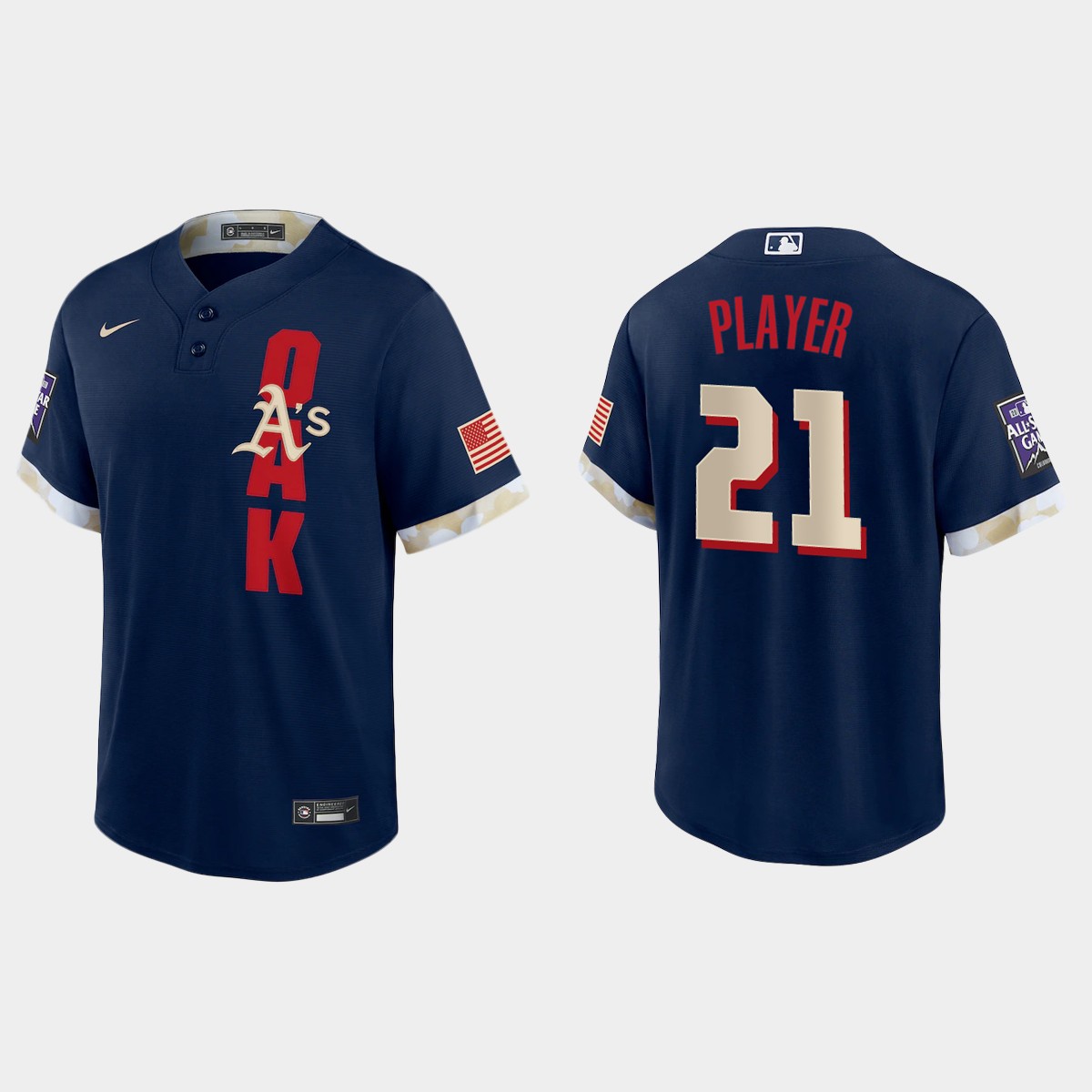 Oakland Athletics Custom All-Star Game Jersey - Navy