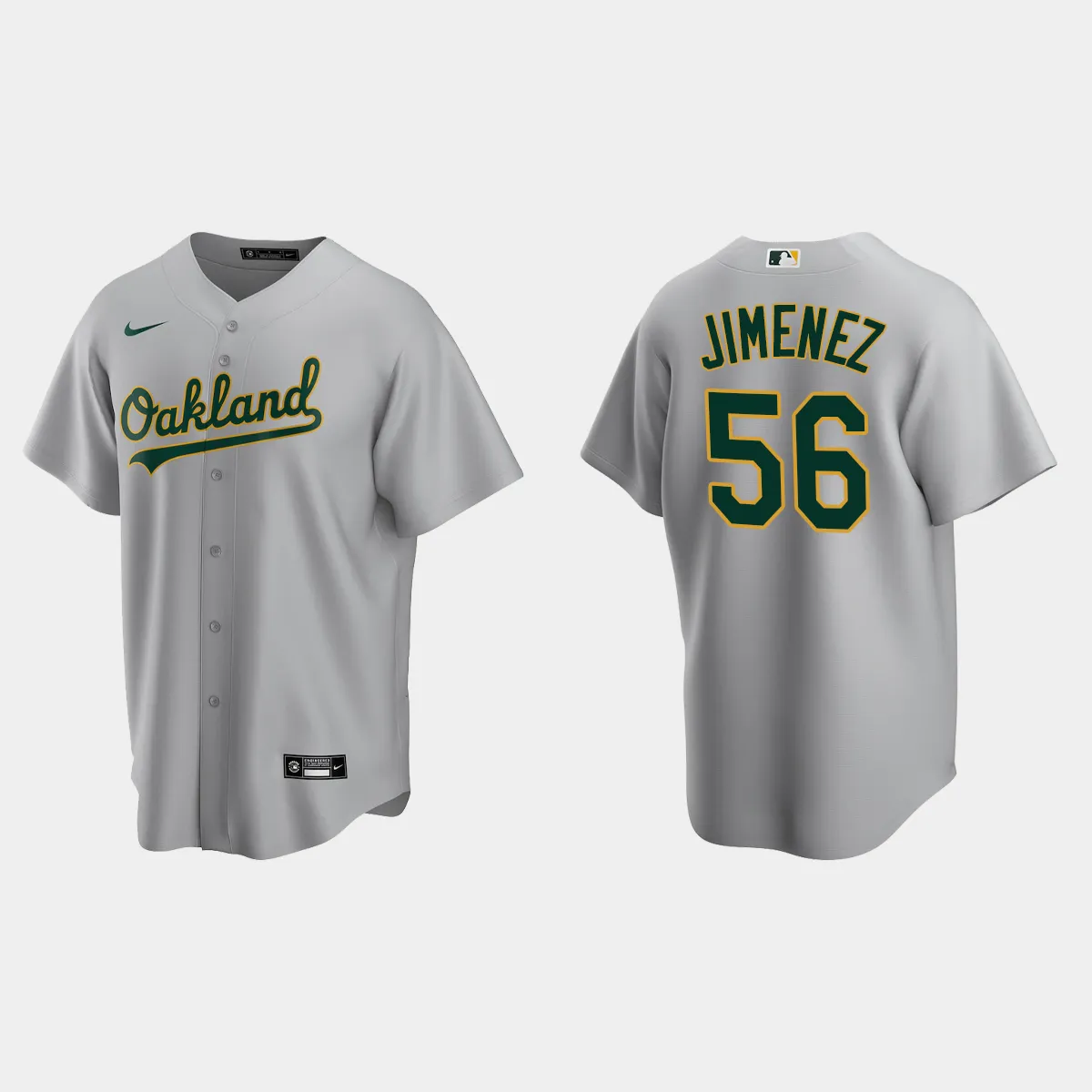 Oakland Athletics Dany Jimenez Road Jersey - Gray