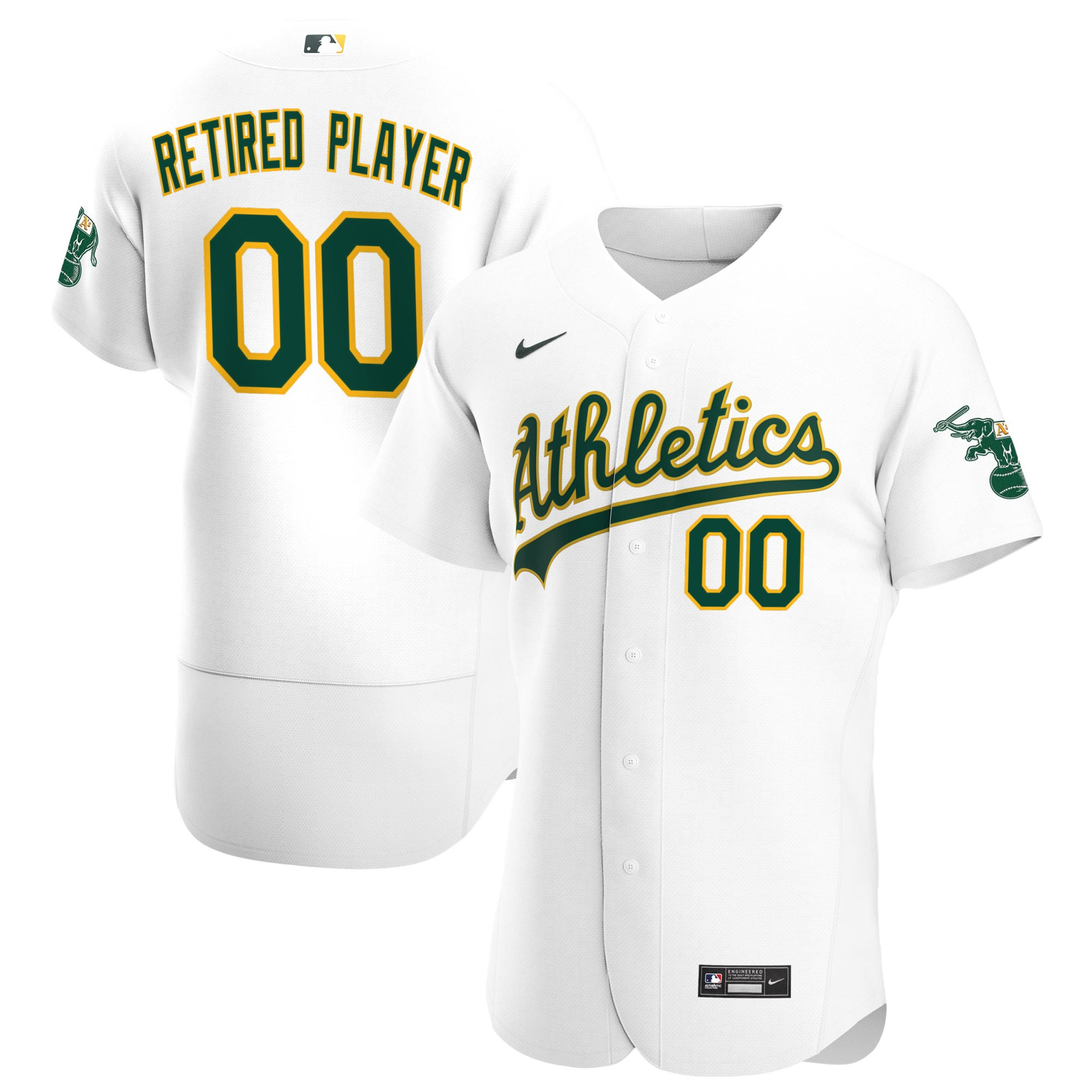 Oakland Athletics Home Pick-a-player Retired Roster Authentic Jersey - White Custom Jerseys 