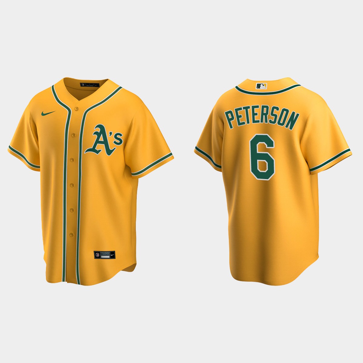 Oakland Athletics Jace Peterson Alternate Jersey - Gold