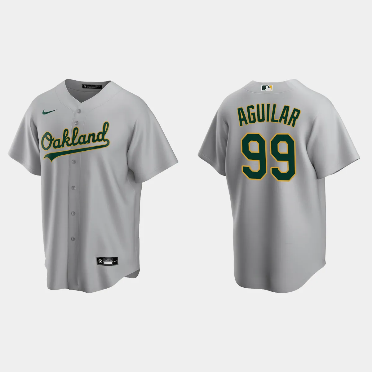 Oakland Athletics Jesus Aguilar Road Jersey - Gray
