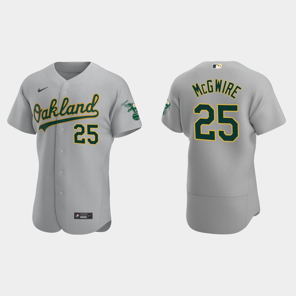 Oakland Athletics Mark McGwire #25 Gray Road Jersey
