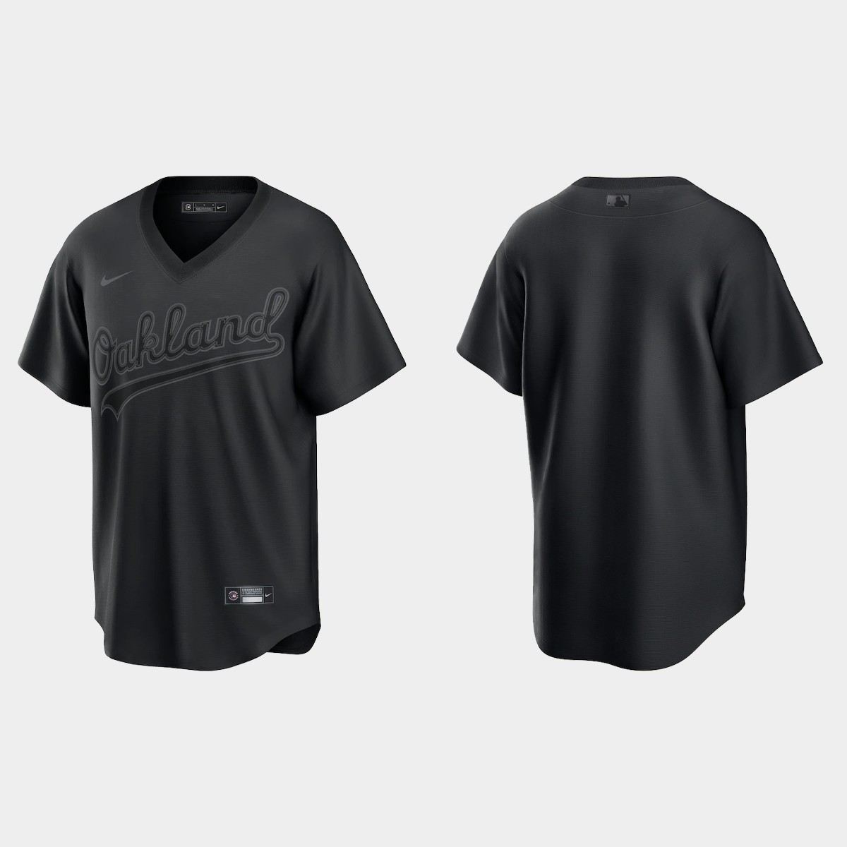 Oakland Athletics Pitch Black Fashion Jersey - Black