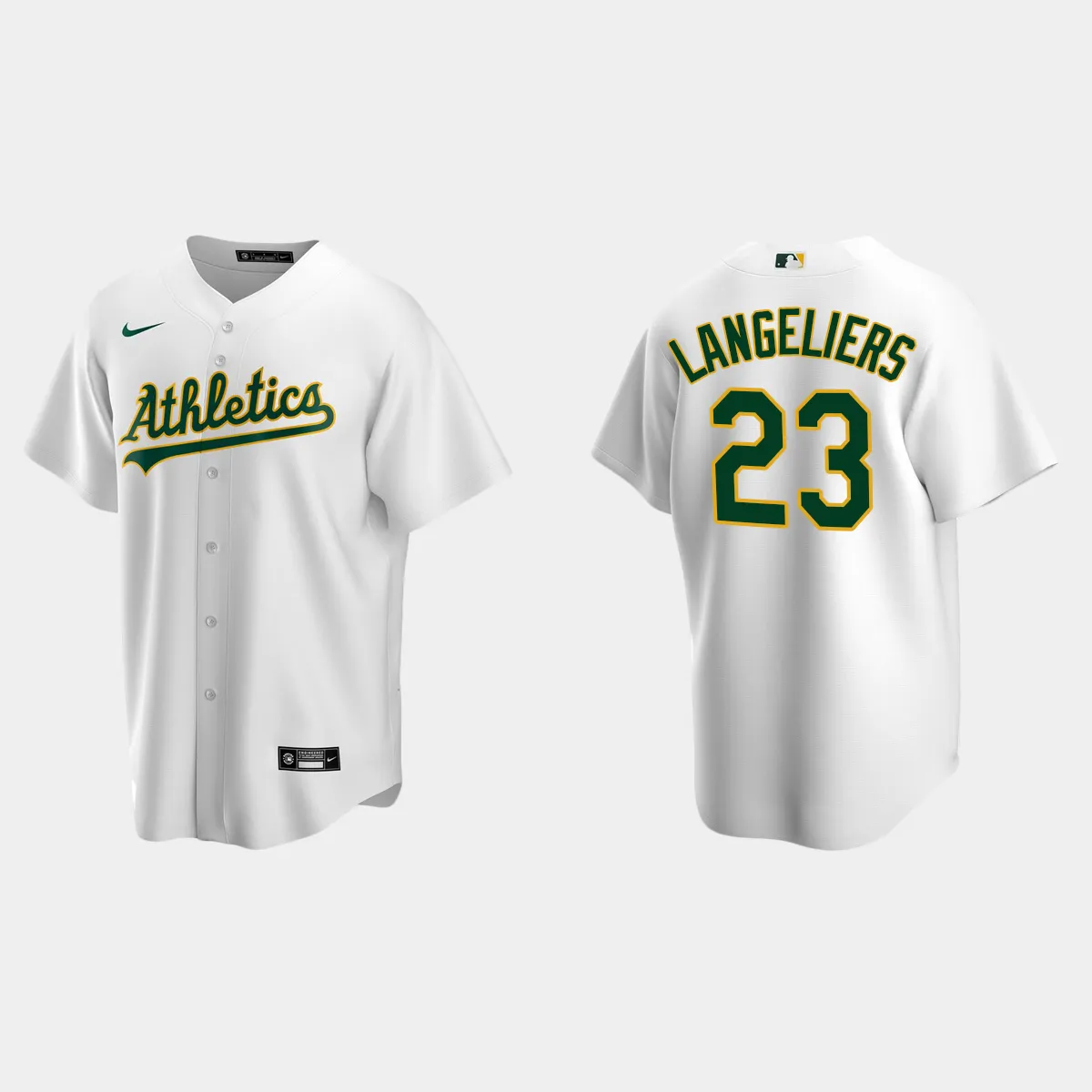 Oakland Athletics Shea Langeliers Home Jersey - White
