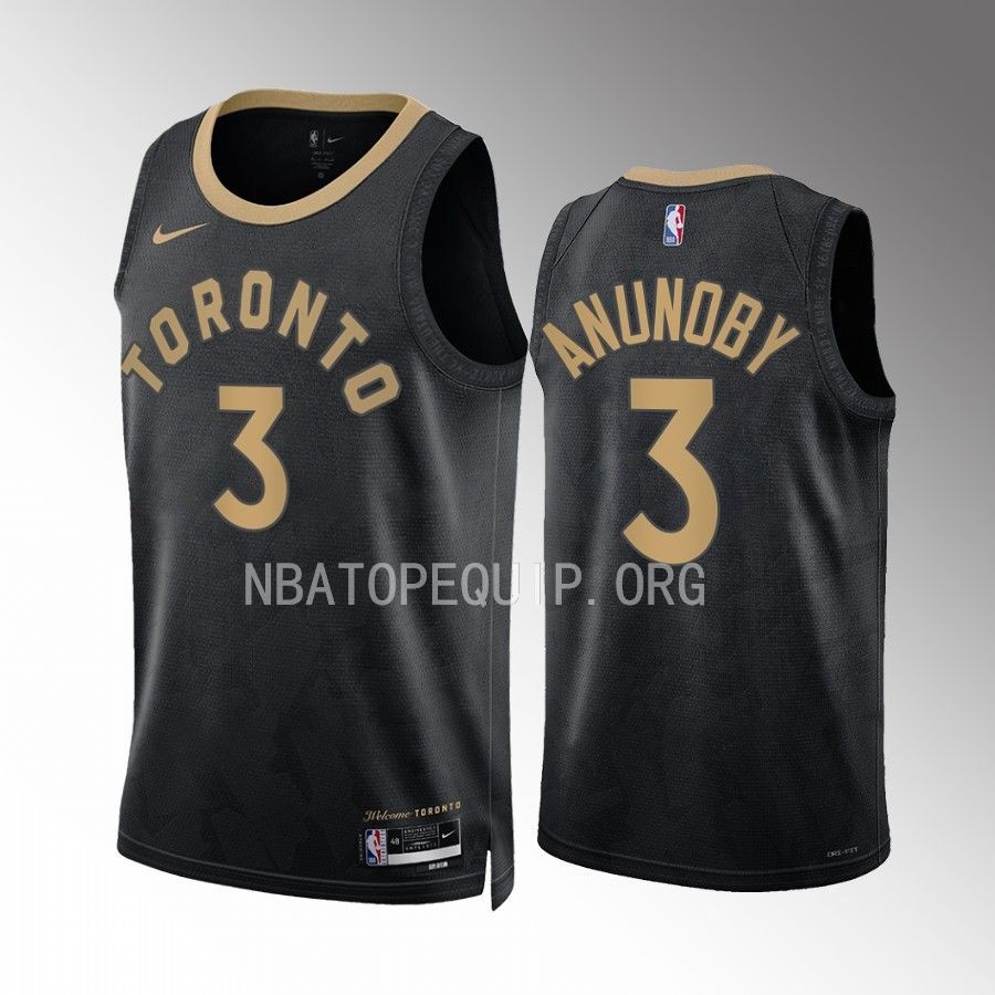 OG Anunoby Toronto Raptors Black #3 City Edition Jersey Swingman