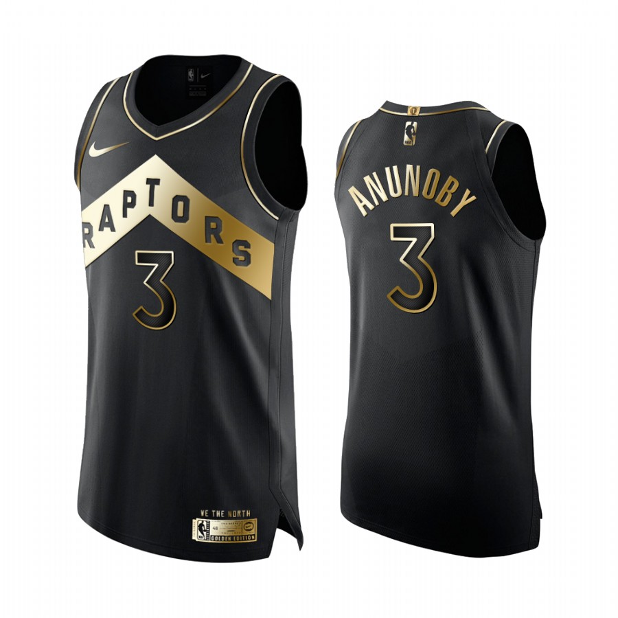 OG Anunoby Toronto Raptors black Golden Jersey Limited Edition