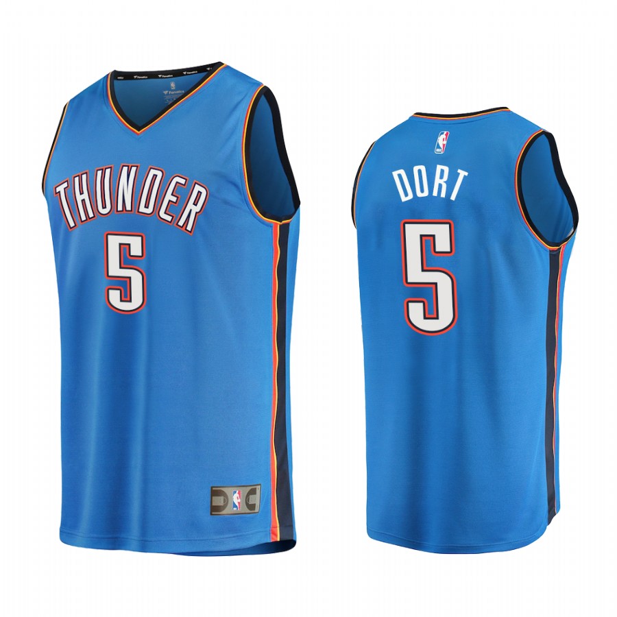 Oklahoma City Thunder #5 Luguentz Dort Jersey White Icon Edition