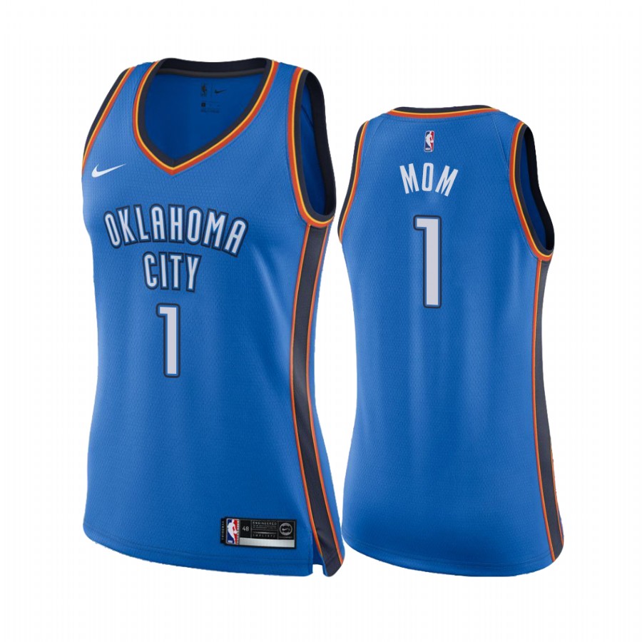 Oklahoma City Thunder Blue NO.1 Mom Jersey Mothers Day Women