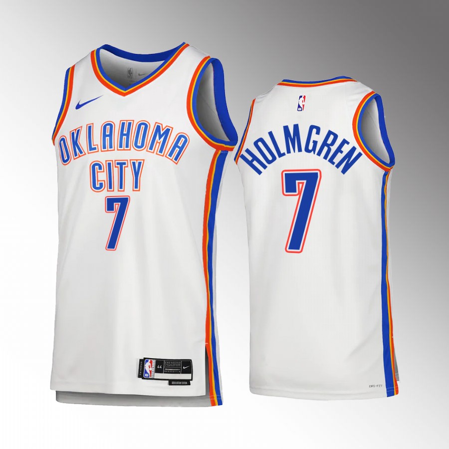 Oklahoma City Thunder Chet Holmgren Association Edition White #7 Jersey