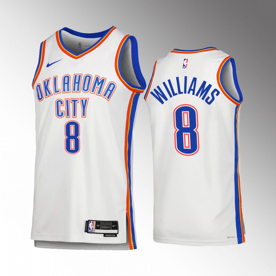 Oklahoma City Thunder Jalen Williams Association Edition White #8 Jersey