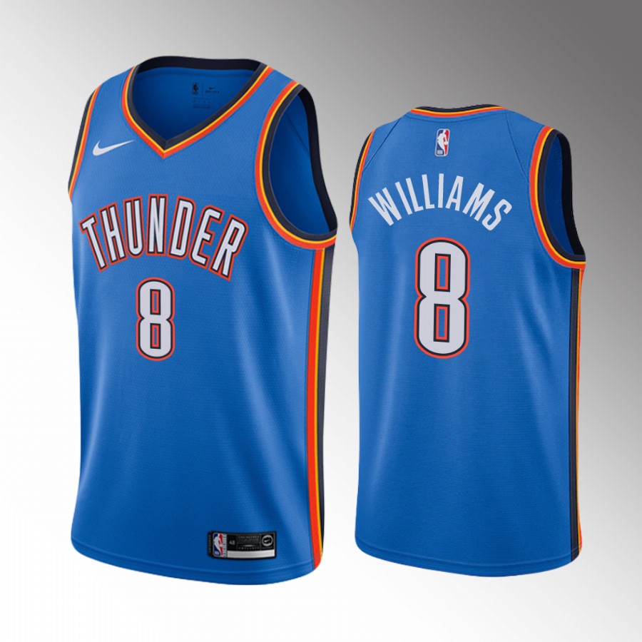 Oklahoma City Thunder Jalen Williams Draft #8 Blue Jersey Icon Edition