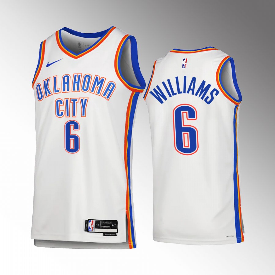 Oklahoma City Thunder Jaylin Williams Association Edition White #6 Jersey