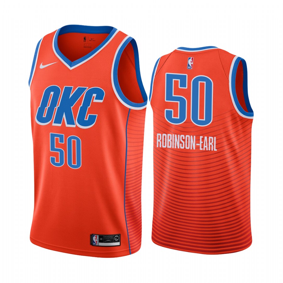 Oklahoma City Thunder Jeremiah Robinson-Earl Orange Statement Edition Jersey