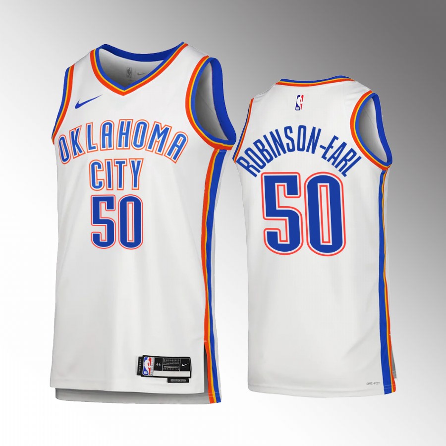 Oklahoma City Thunder Jeremiah Robinson-Earl Association Edition White #50 Jersey