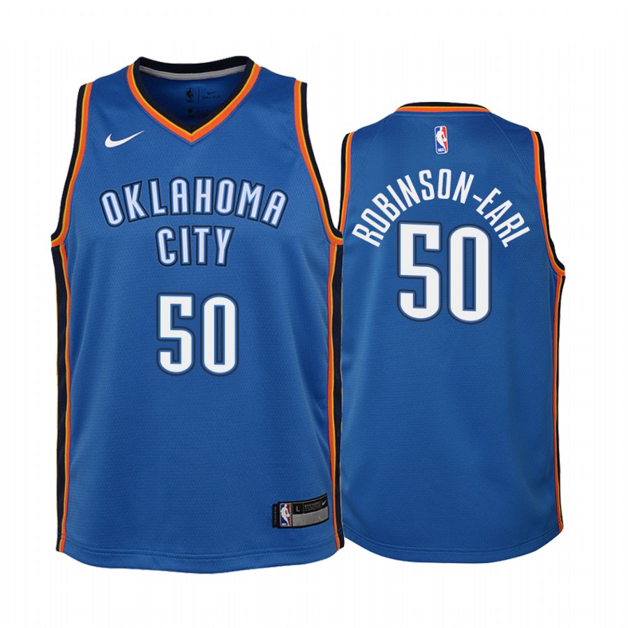 Oklahoma City Thunder Jeremiah Robinson-Earl Icon Edition Blue Youth Jersey Draft #50
