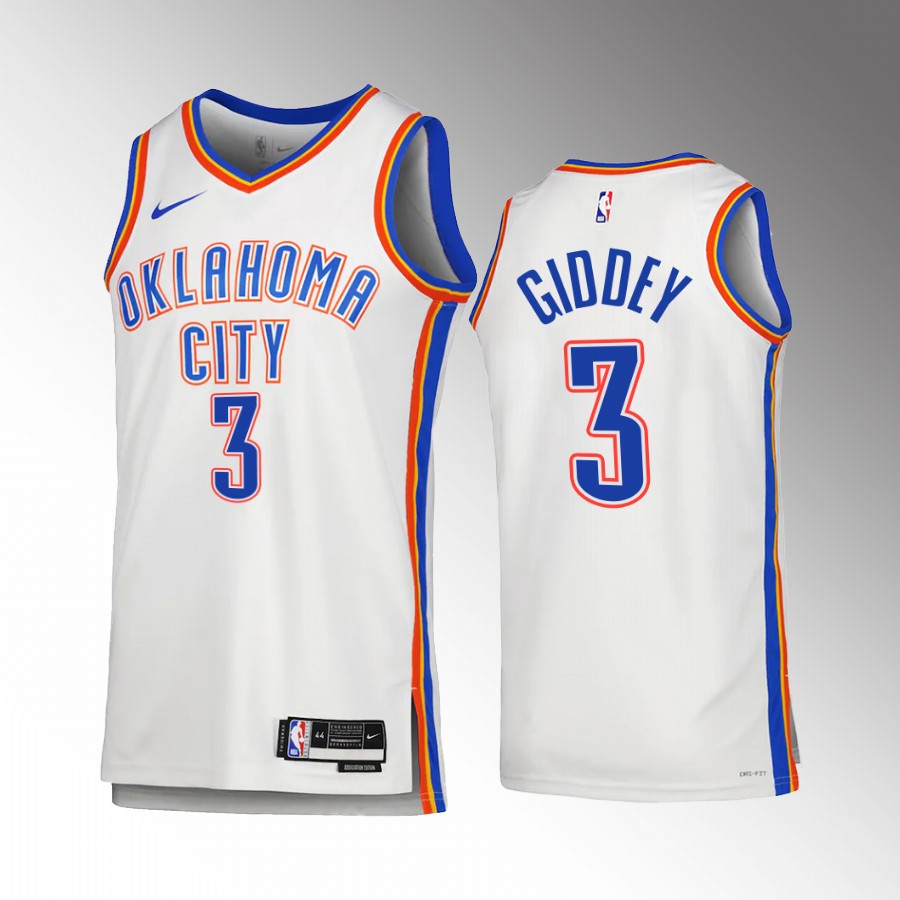 Oklahoma City Thunder Josh Giddey Association Edition White #3 Jersey