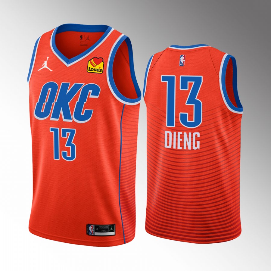 Oklahoma City Thunder Ousmane Dieng Statement Edition Orange #13 Jersey Swingman