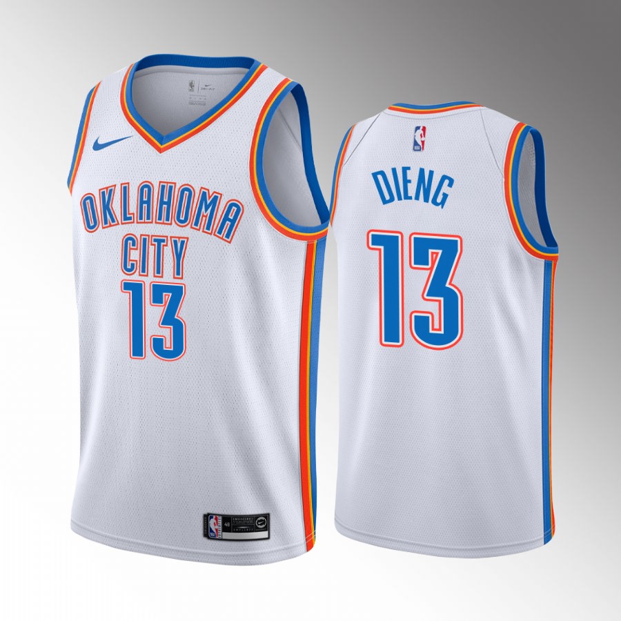 Oklahoma City Thunder Ousmane Dieng Draft White #13 Jersey Association Edition