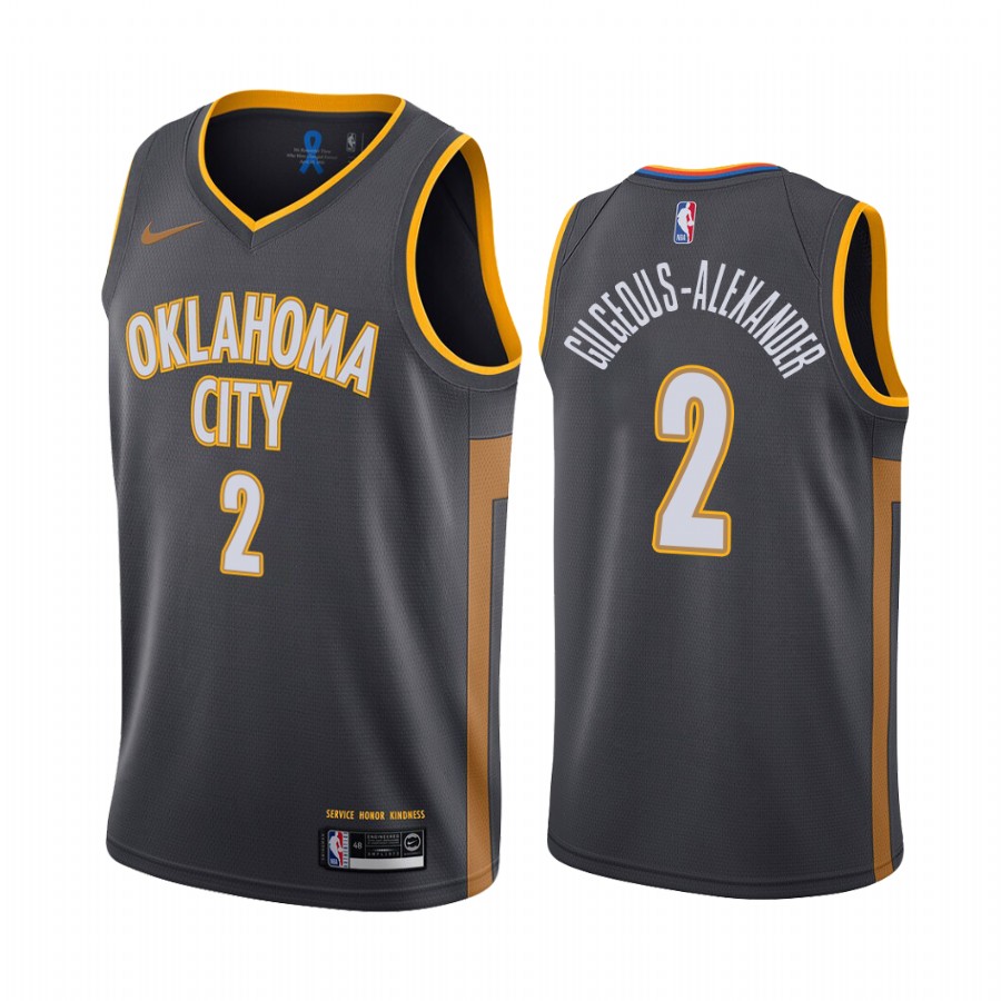 Oklahoma City Thunder Shai Gilgeous-Alexander Black  City New Uniform Jersey