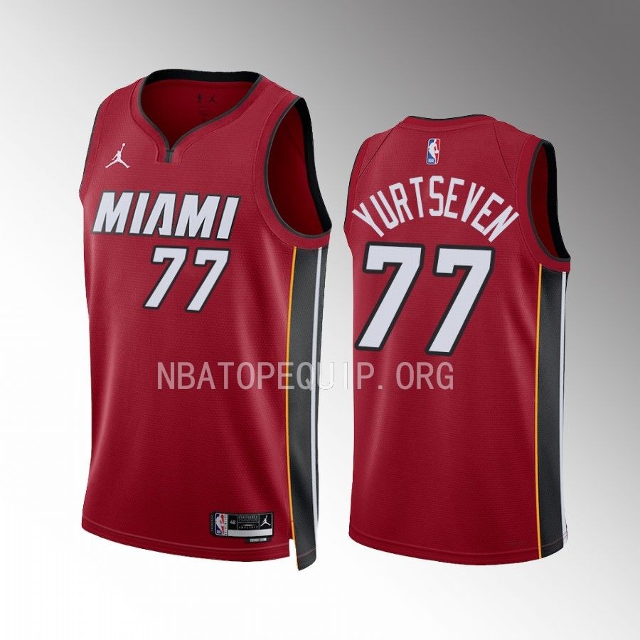 Omer Yurtseven Miami Heat #77 Red Jersey Statement Edition Swingman