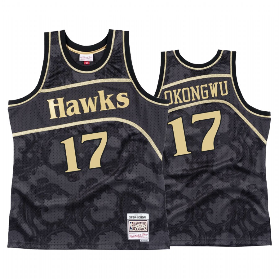 Onyeka Okongwu #17 Atlanta Hawks Black Toile Jersey