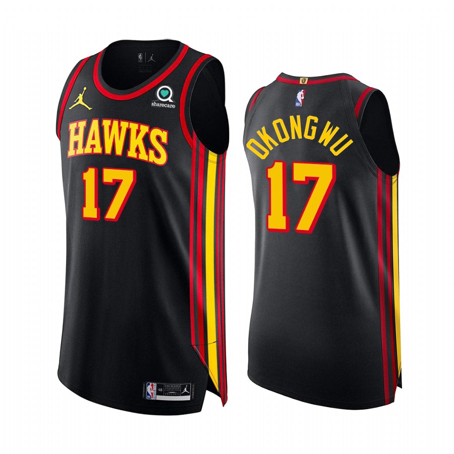 Onyeka Okongwu Draft Atlanta Hawks Black Statement Jersey