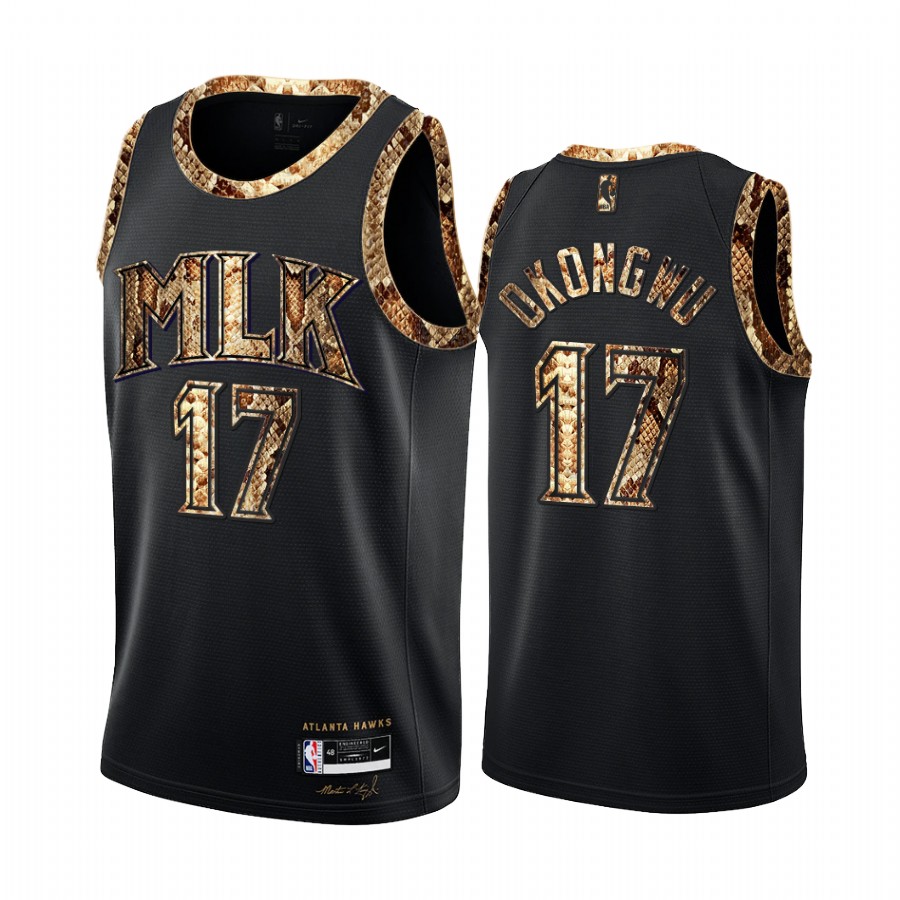 Onyeka Okongwu Atlanta Hawks Black Python Skin Jersey Exclusive Edition
